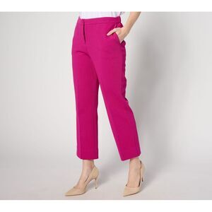 Joan Rivers Classics Collection Women's Pants Sz M Carpet Reg Pique Pink A635997